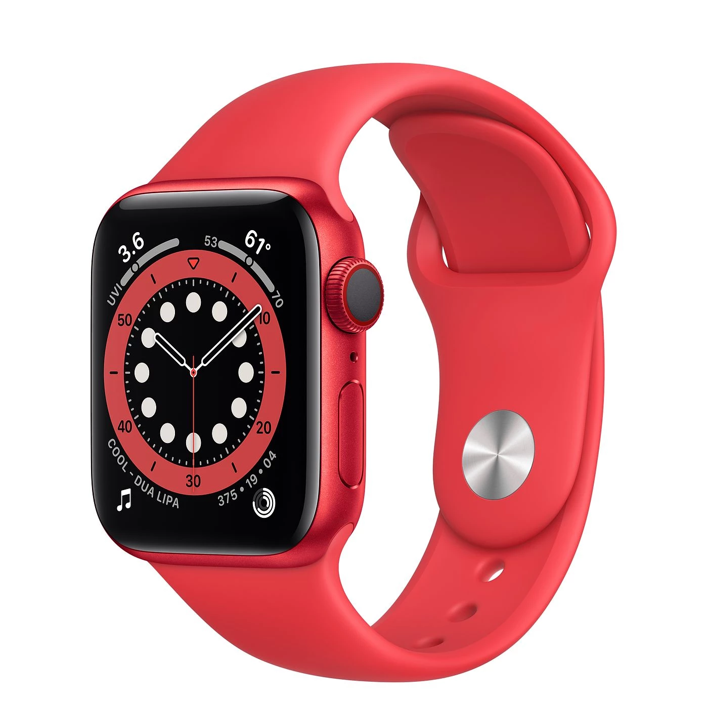 Apple Watch Series 6 GPS + Cellular 40mm (PRODUCT) RED Aluminum Case with (PRODUCT) RED Sport Band (M02T3, M06R3)